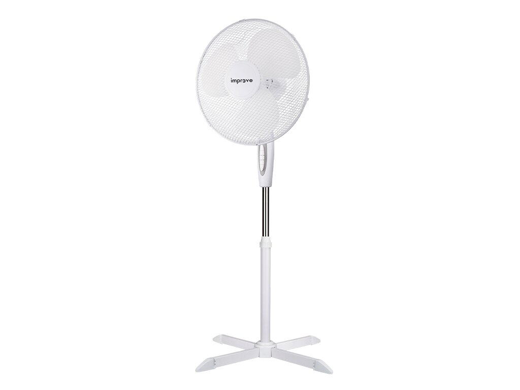 Ventilatore Da Terra BAKAJI 30cm - 45W, 3 Velocit&agrave;, Griglia Rotante, Base Stabile